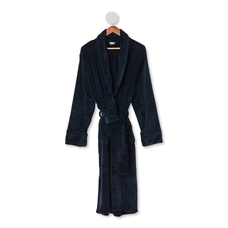 Navy Microfibre Robe