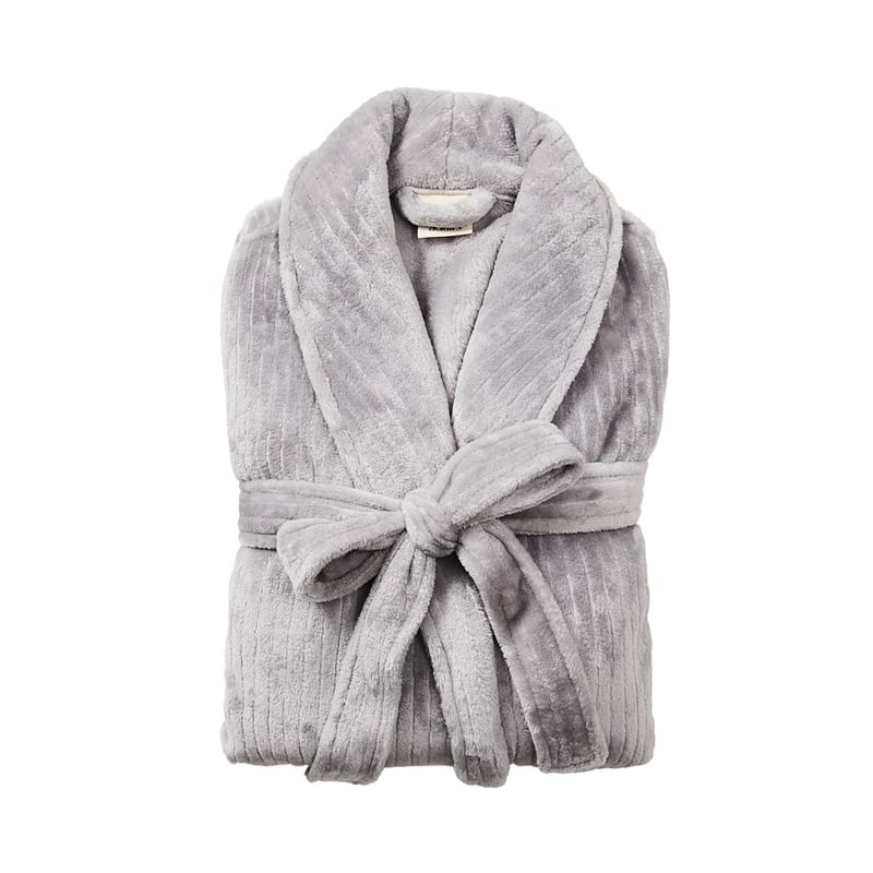 Soft Ribbed Moonrock Grey Bathrobe