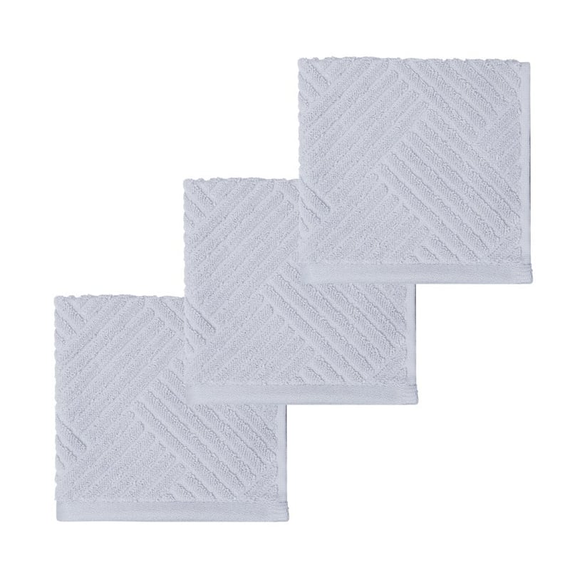 Paradise Soft Grey Face Washer Pack of 3