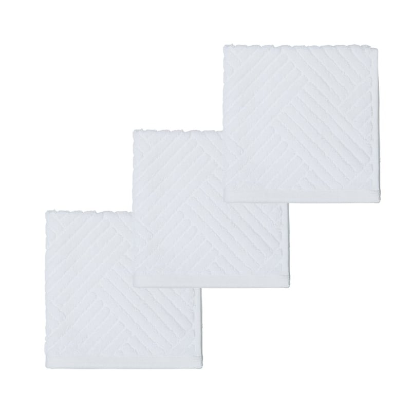Paradise White Face Washer Pack of 3