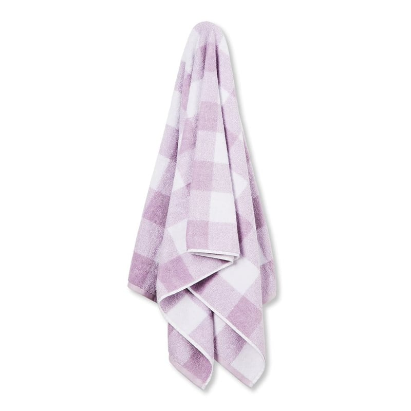 Gingham Lilac Towel Range