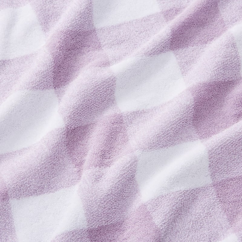 Gingham Lilac Towel Range