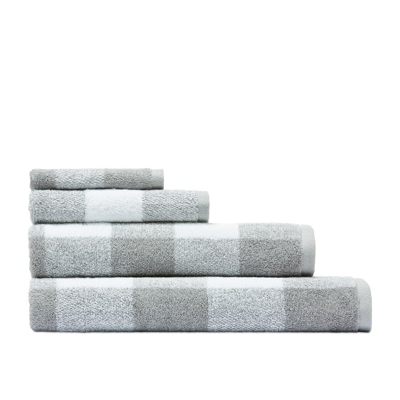 Gingham Pewter Towel Range