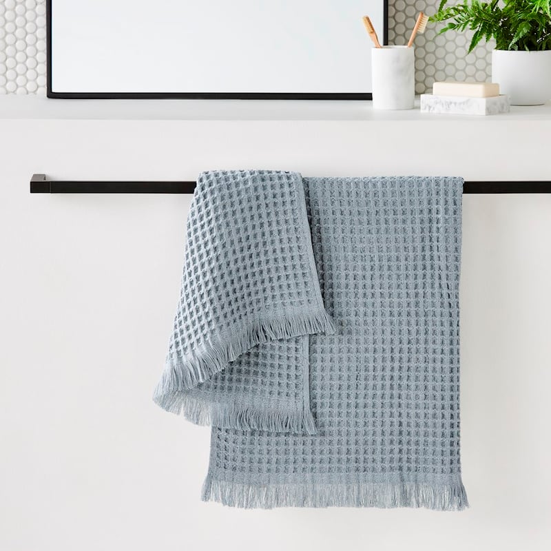 European Waffle Seagrass Marle Turkish Cotton Towel Range