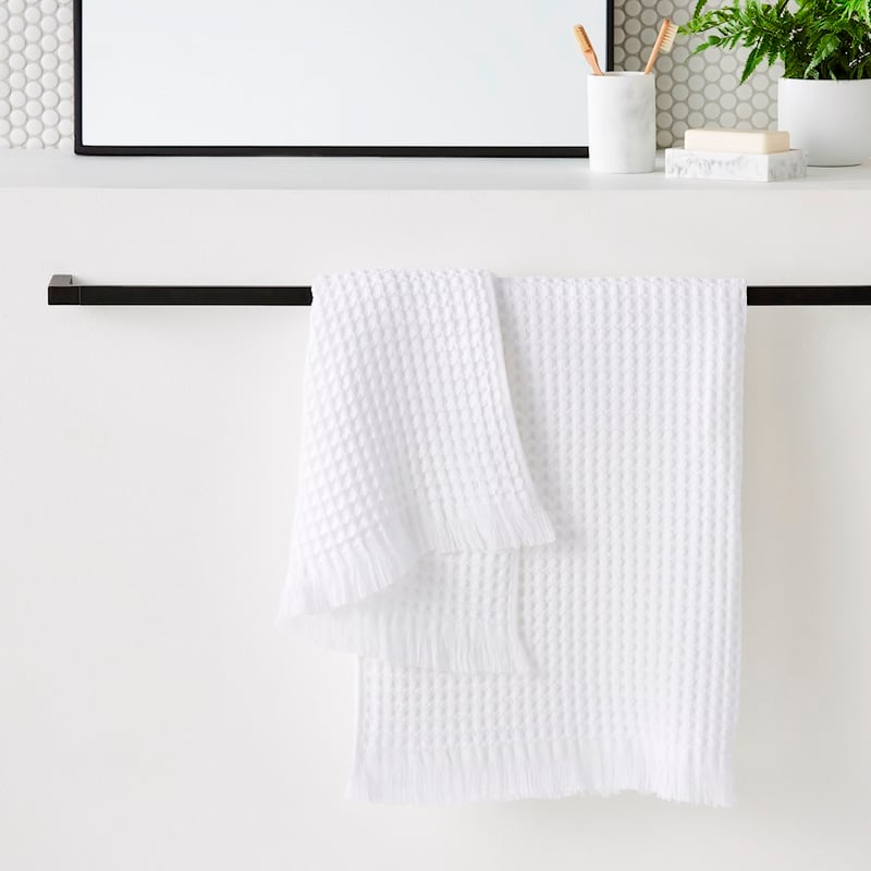European Waffle White Turkish Cotton Towel Range