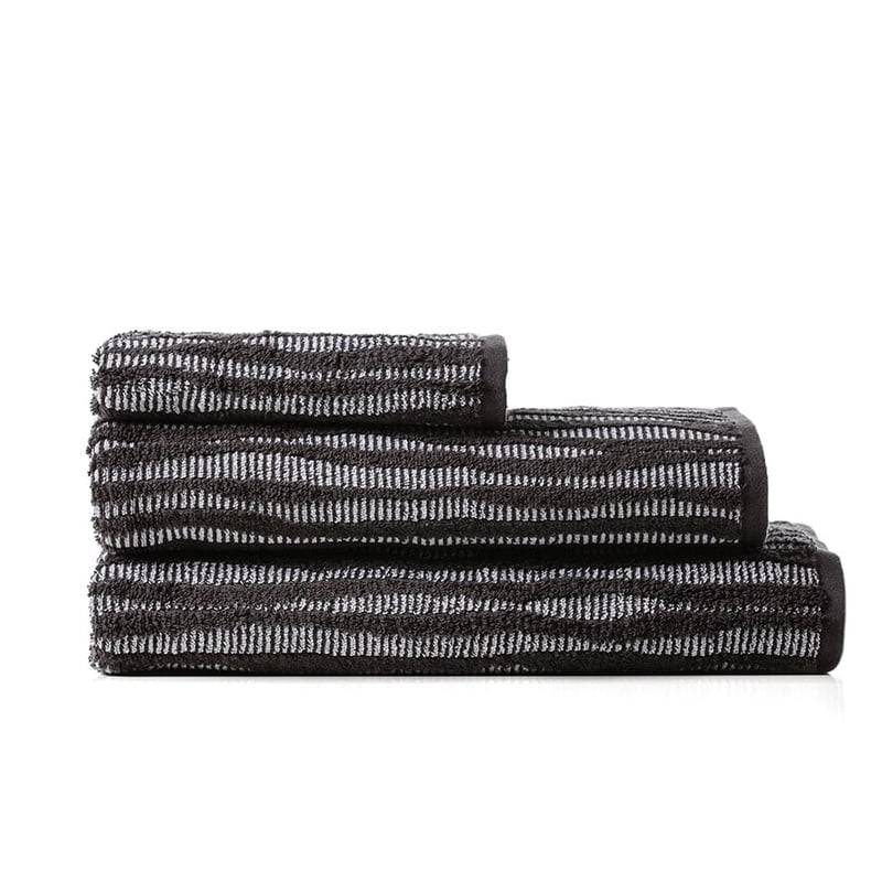 Berlin Stripe Towels Coal