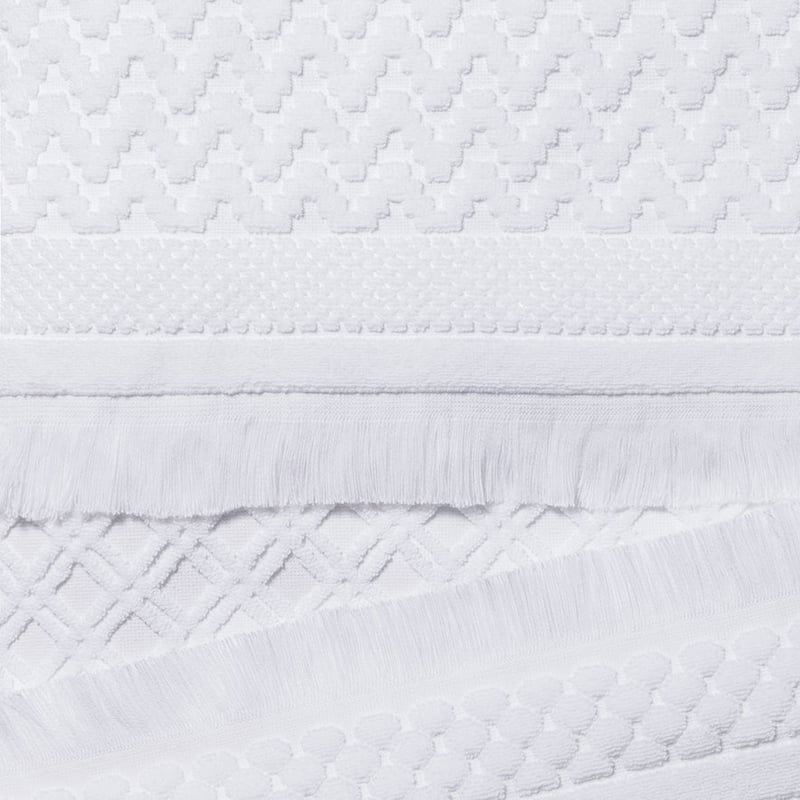 European Collection Turin Textured Towels Snow