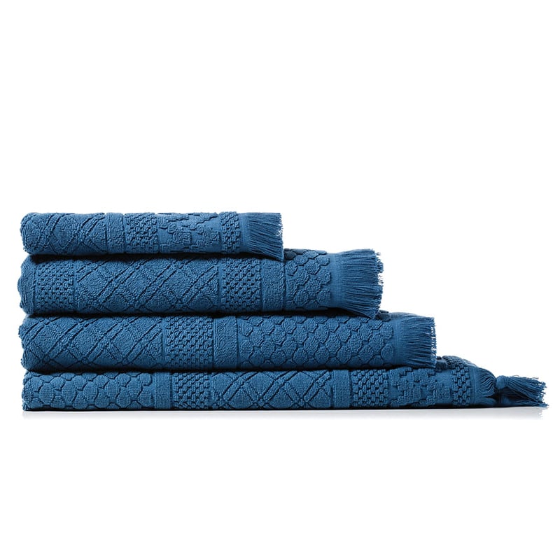 European Collection Turin Textured Towels Teal