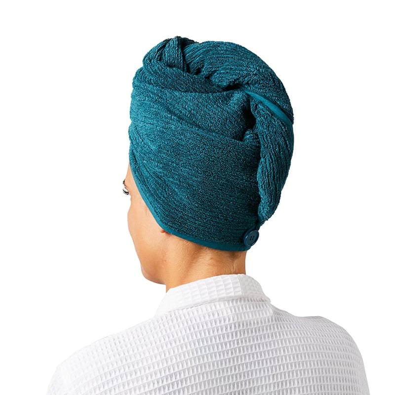 Flinders Deep Green Hair Towel Wrap