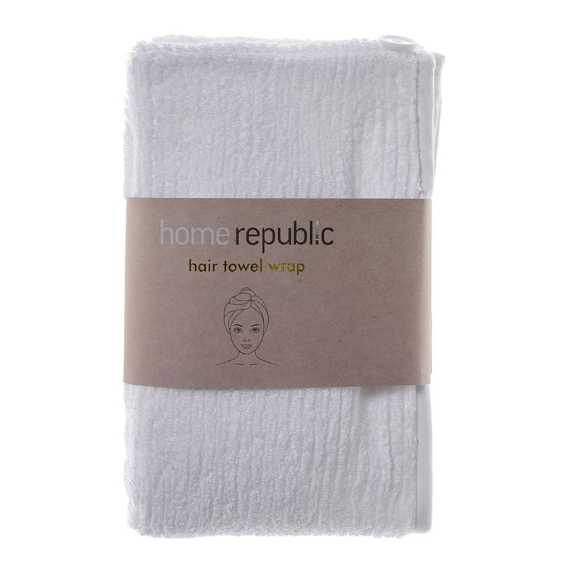 Flinders White Hair Towel Wrap