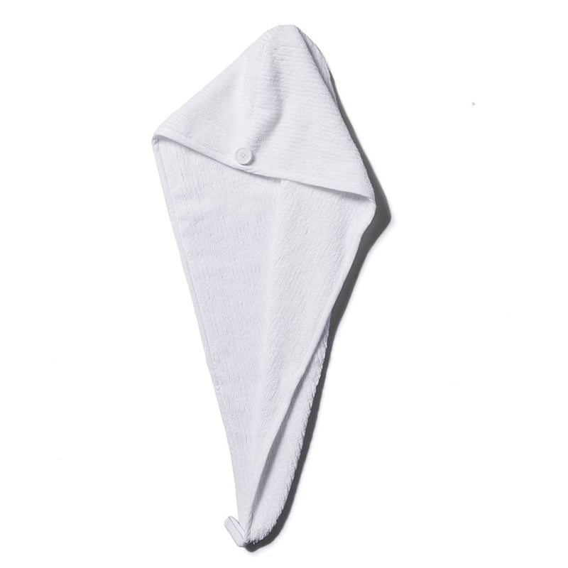 Flinders White Hair Towel Wrap