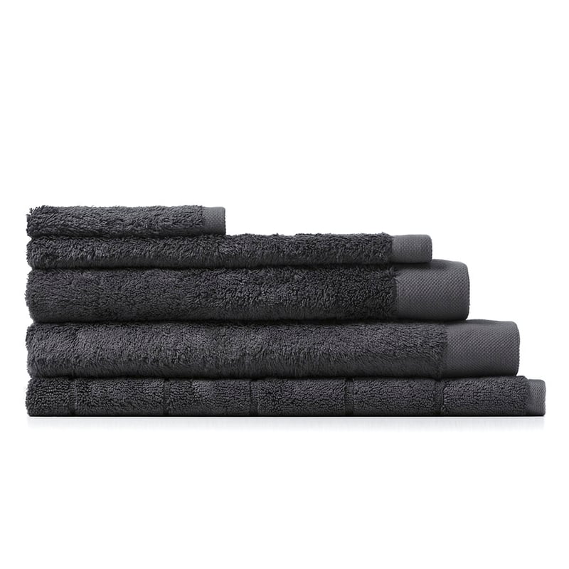 Oxford Cotton Bamboo Towel Coal