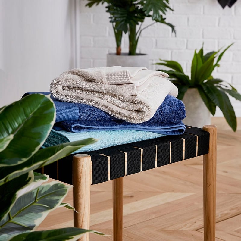 Oxford Cotton Bamboo Towel Sea Green