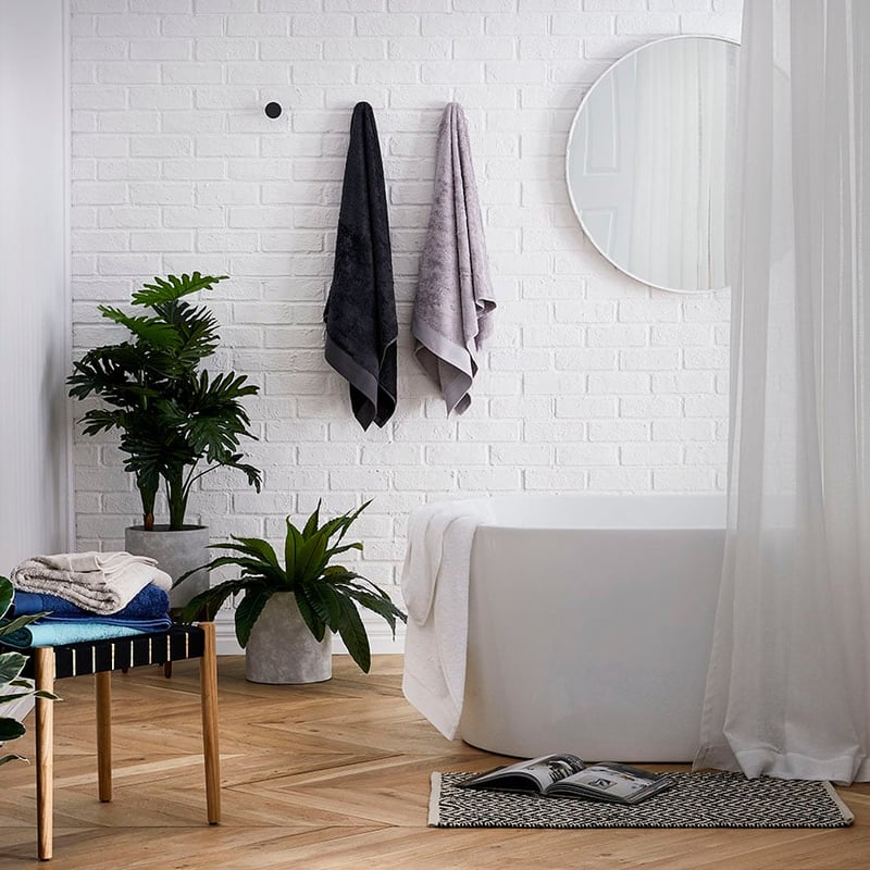 Oxford Cotton Bamboo Towel Dove Grey