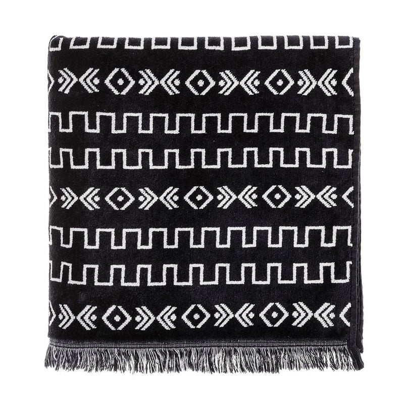Tribeca Velour Towel Black Natural 