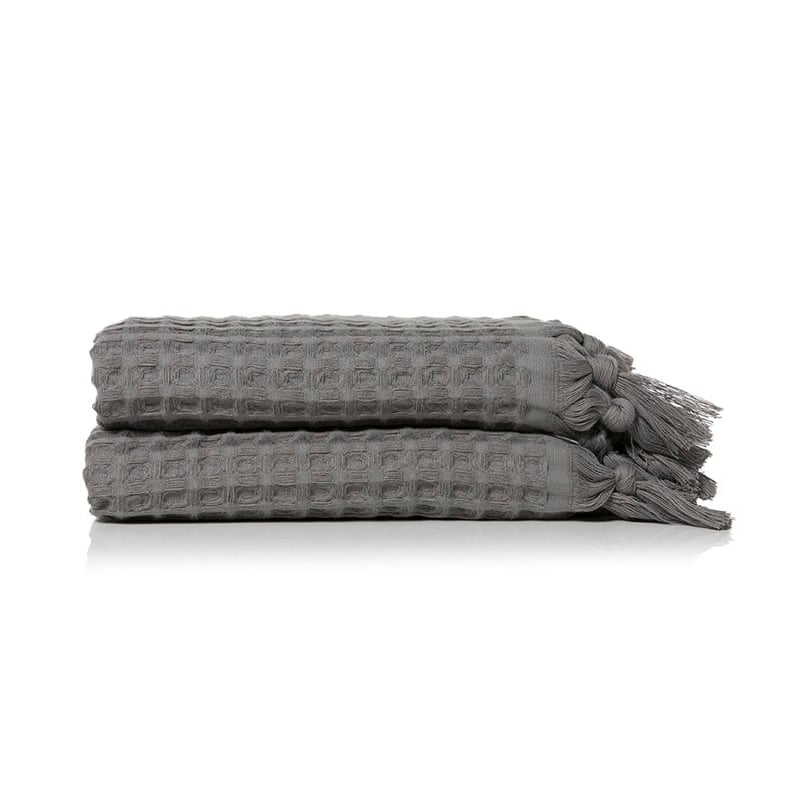 Waffle Hand Towel Pack Coal