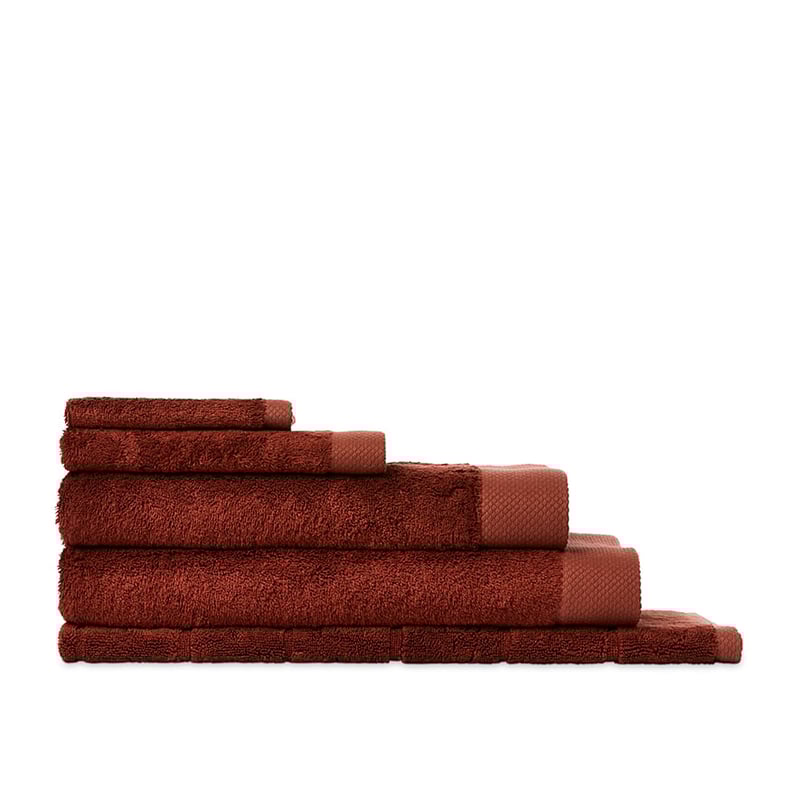 Navara Cinnamon Solid Bamboo Cotton Towel Range