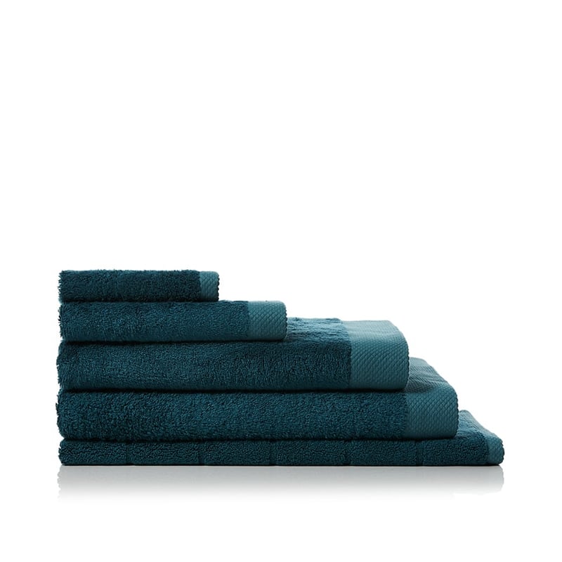 Navara Deep Green Solid Bamboo Cotton Towel Range