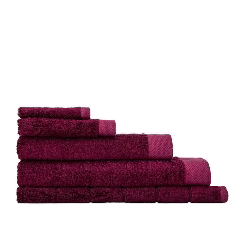 Navara Plum Solid Bamboo Cotton Towel Range