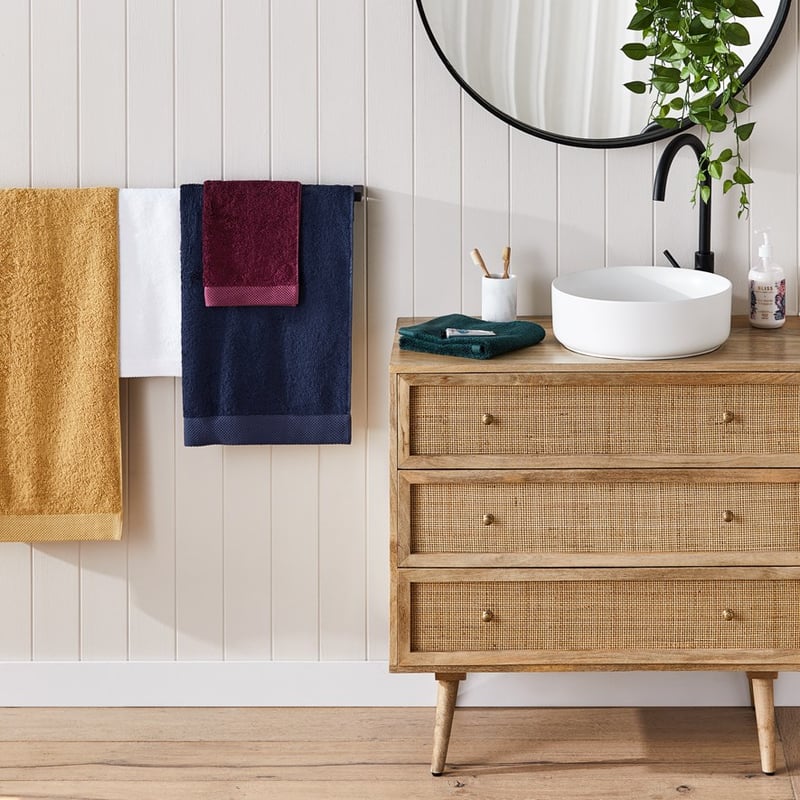 Navara Plum Solid Bamboo Cotton Towel Range