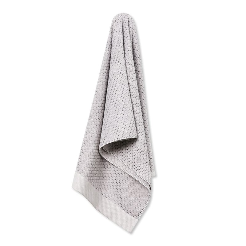 Navara Dove Grey Textured Bamboo Cotton Towel Range