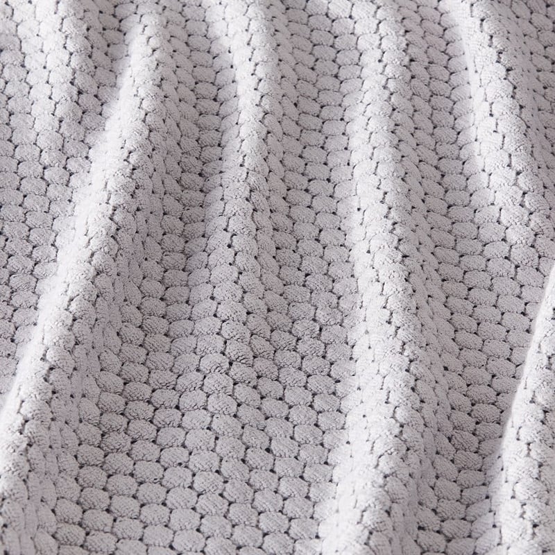 Navara Dove Grey Textured Bamboo Cotton Towel Range