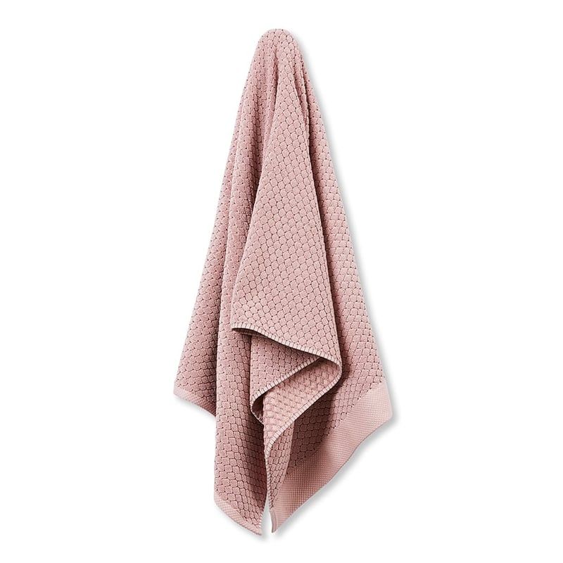 Navara Dusty Pink Textured Bamboo Cotton Towel Range