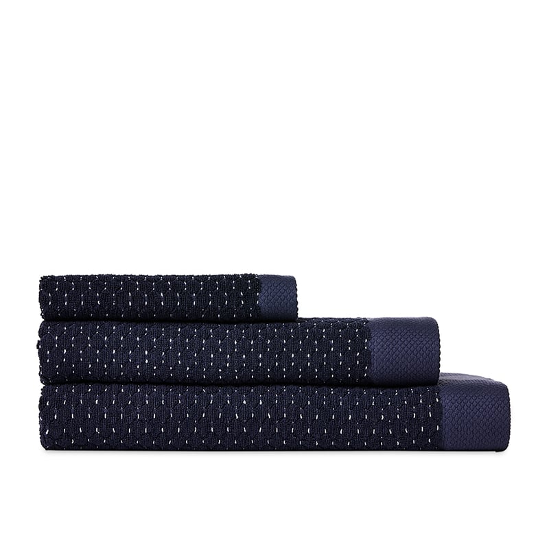 Navara Royal Blue Textured Bamboo Cotton Towel Range
