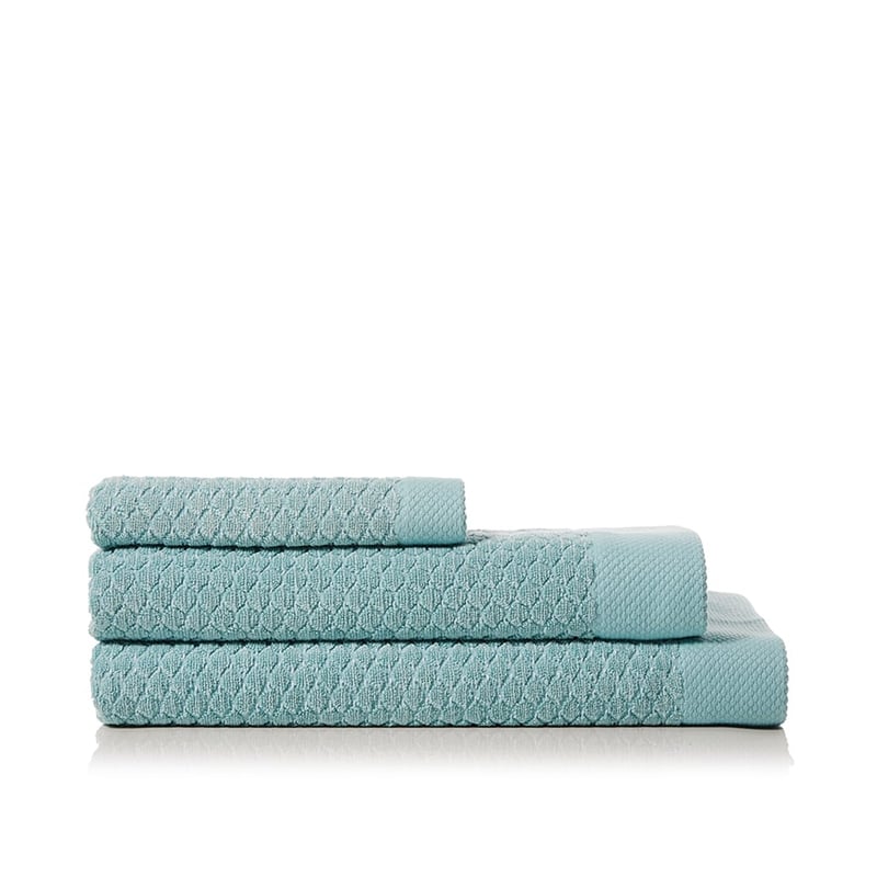Navara Sea Green Textured Bamboo Cotton Towel Range