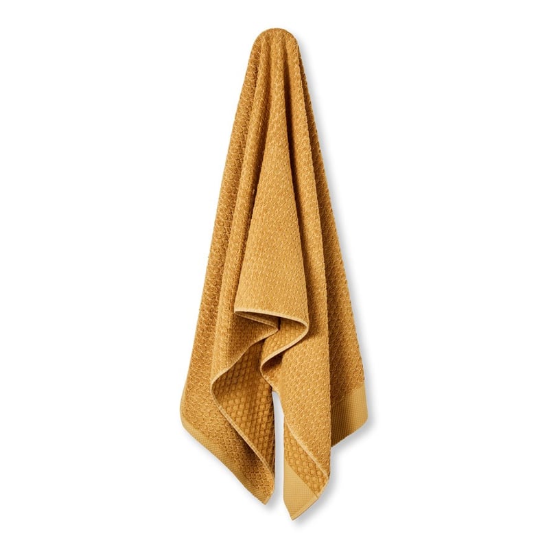 Navara Mustard Textured Bamboo Cotton Towel Range