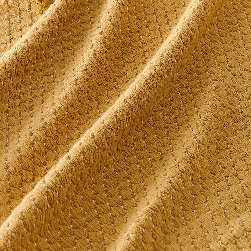 Navara Mustard Textured Bamboo Cotton Towel Range