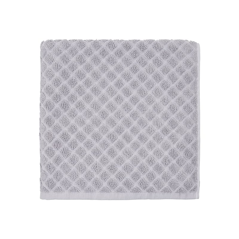 Lattice Textured Towels Silver