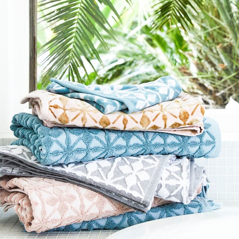 Marrakesh Textured White & Grey Towels