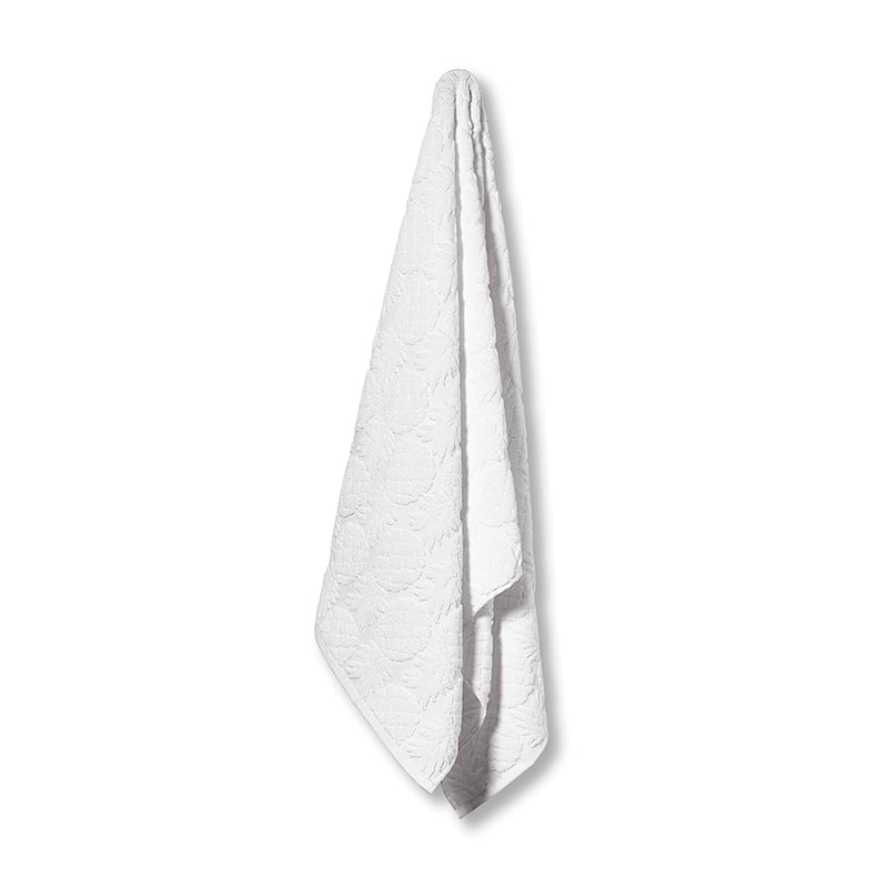 Pina Colada Textured Towels White