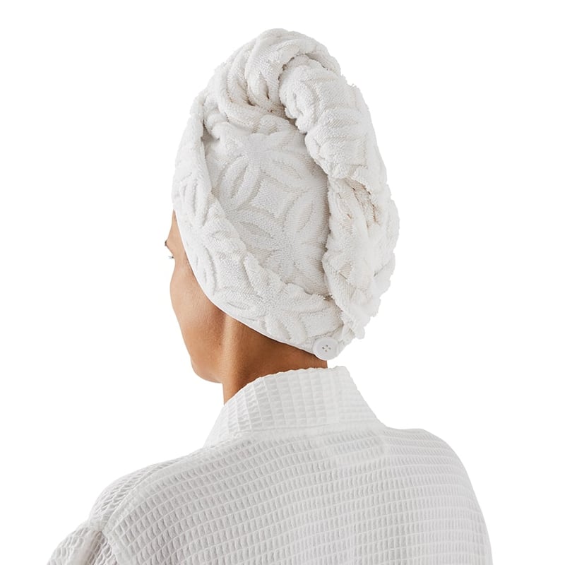 Kasbah Hair Towel Wrap Textured White