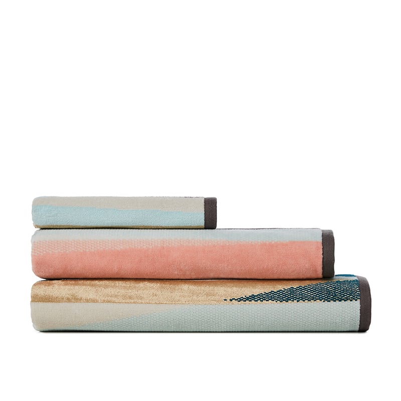 Origami Velour Towels Gold Mist