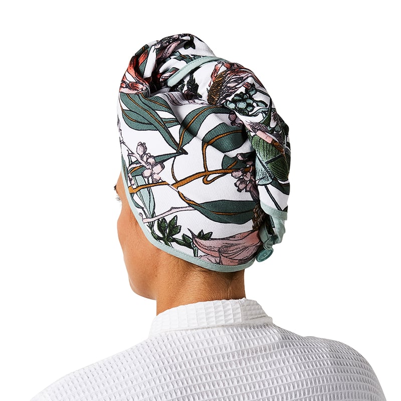 Printed Waratah Hair Towel Wrap 