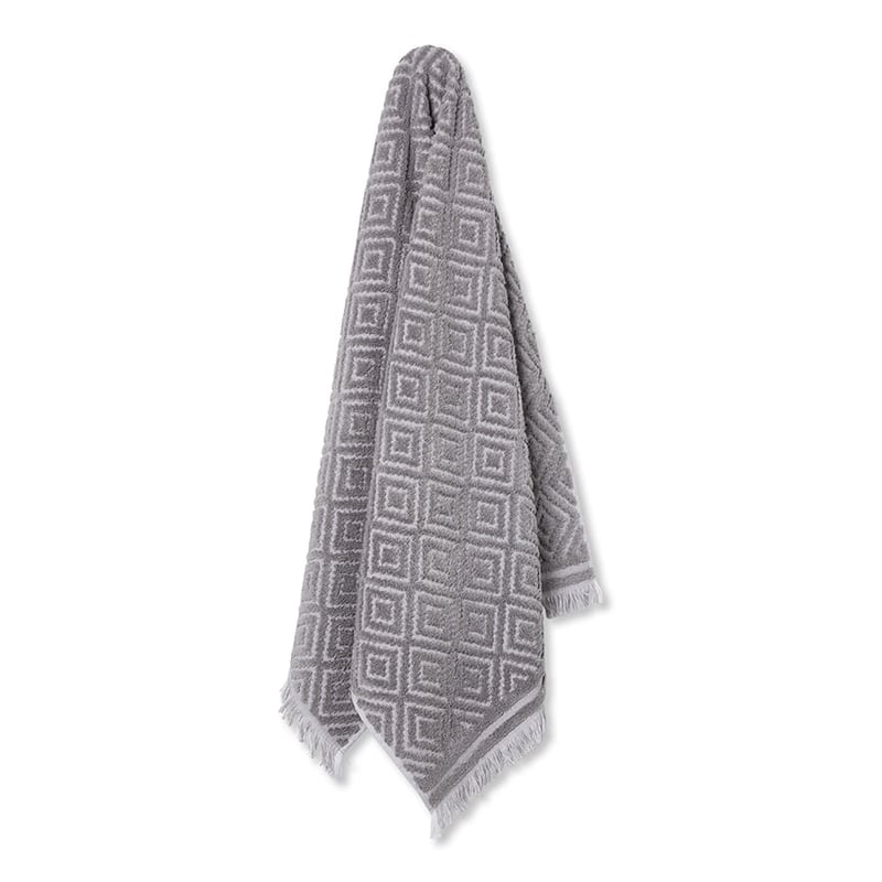 Baroque Textured Towel Range in Cloud Grey 