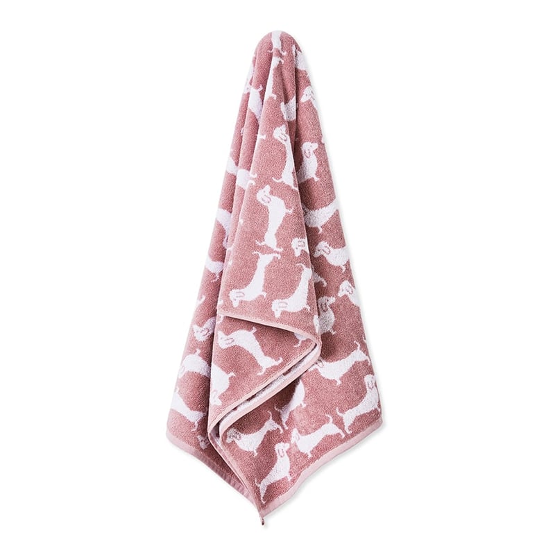 Dachshund Pink Towel Range