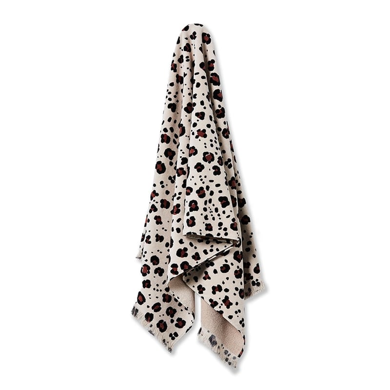 Akiki Printed Natural Velour Bath Towel