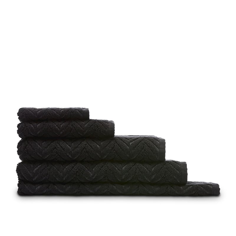 Mimosa Black Marle Textured Towel Range