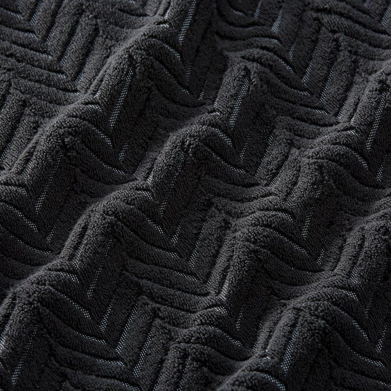 Mimosa Black Marle Textured Towel Range