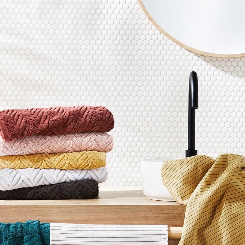 Mimosa Clay Textured Towel Range