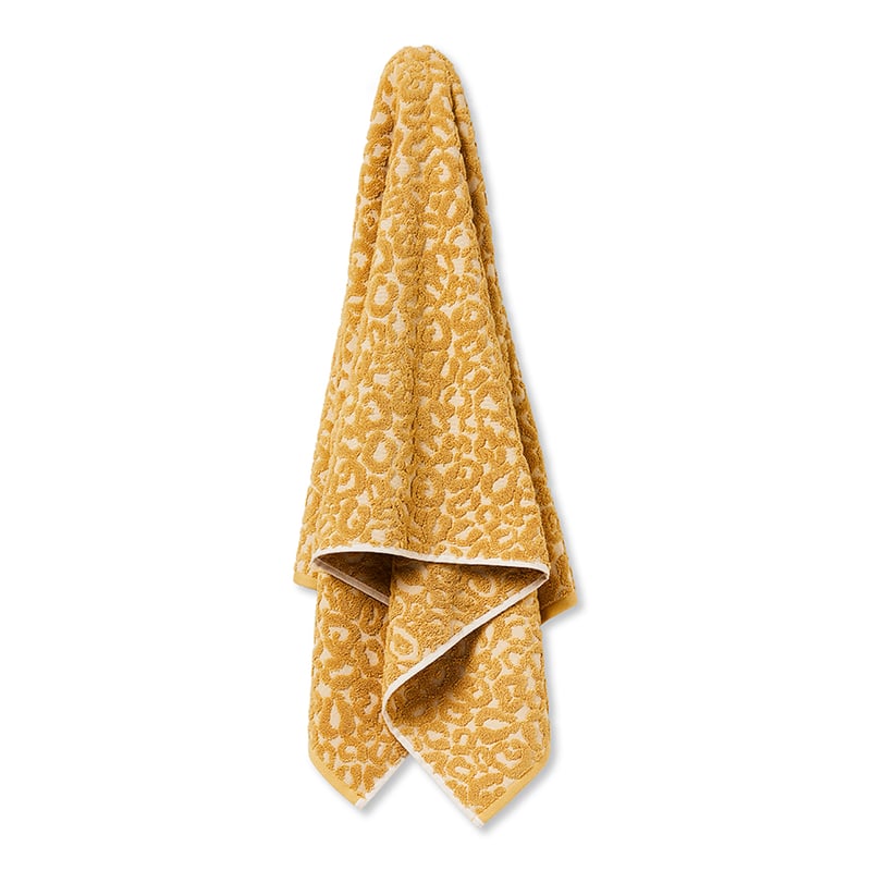 Leopard Mustard Textured Towel