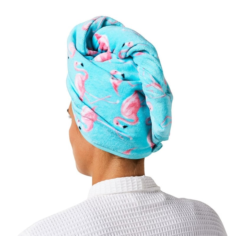 Printed Fancy Flamingo Hair Towel Wrap
