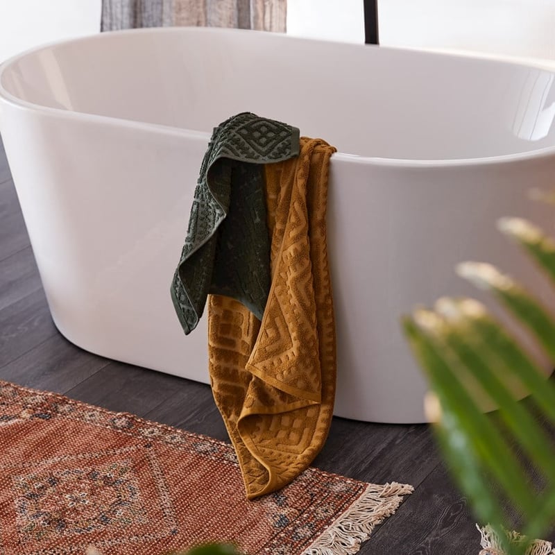 Florence Textured Olive Towel Range  