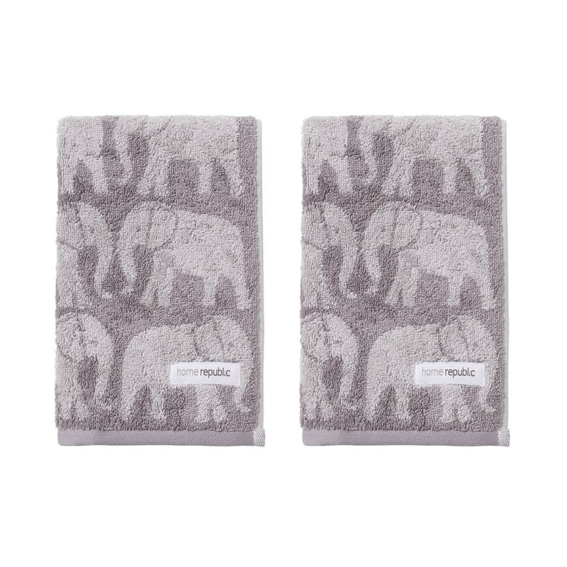 Elephant Grey Pack of 2 Hand Towels