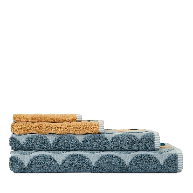 Arena Blues & Mustard Geo Stripe Towel Range