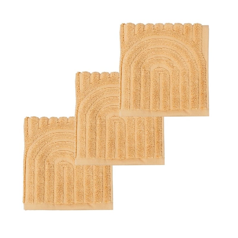Archie Mustard Face Washer 3 Pack