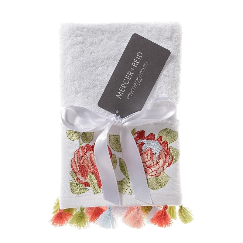 Embroidered Hand Towels 2 Pack Australiana